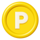 3d-gold-point-coin-icon-isolated-white-background-render-illustration